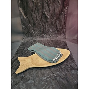 Pauwlonia Wood Fish Cutout and Tea Towel